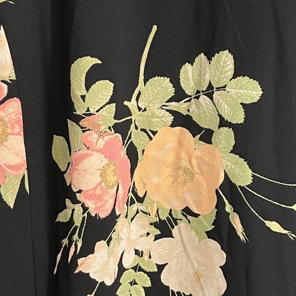 Leith Floral Mock Neck Knee Length Dress-L - Picture 2 of 6